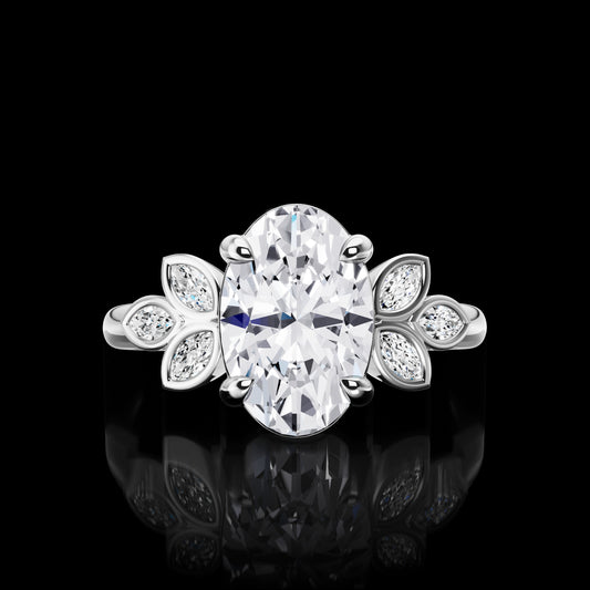 1.72 CTTW Oval Lab Grown Diamond Special Ring Sz. 6.5 (D Color and VS2 Clarity)