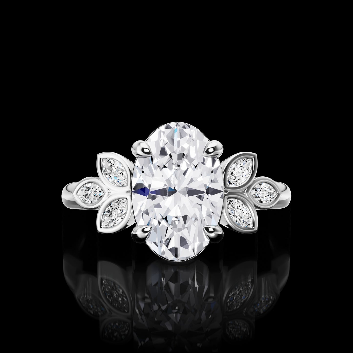 1.72 CTTW Oval Lab Grown Diamond Special Ring Sz. 6.5 (D Color and VS2 Clarity)