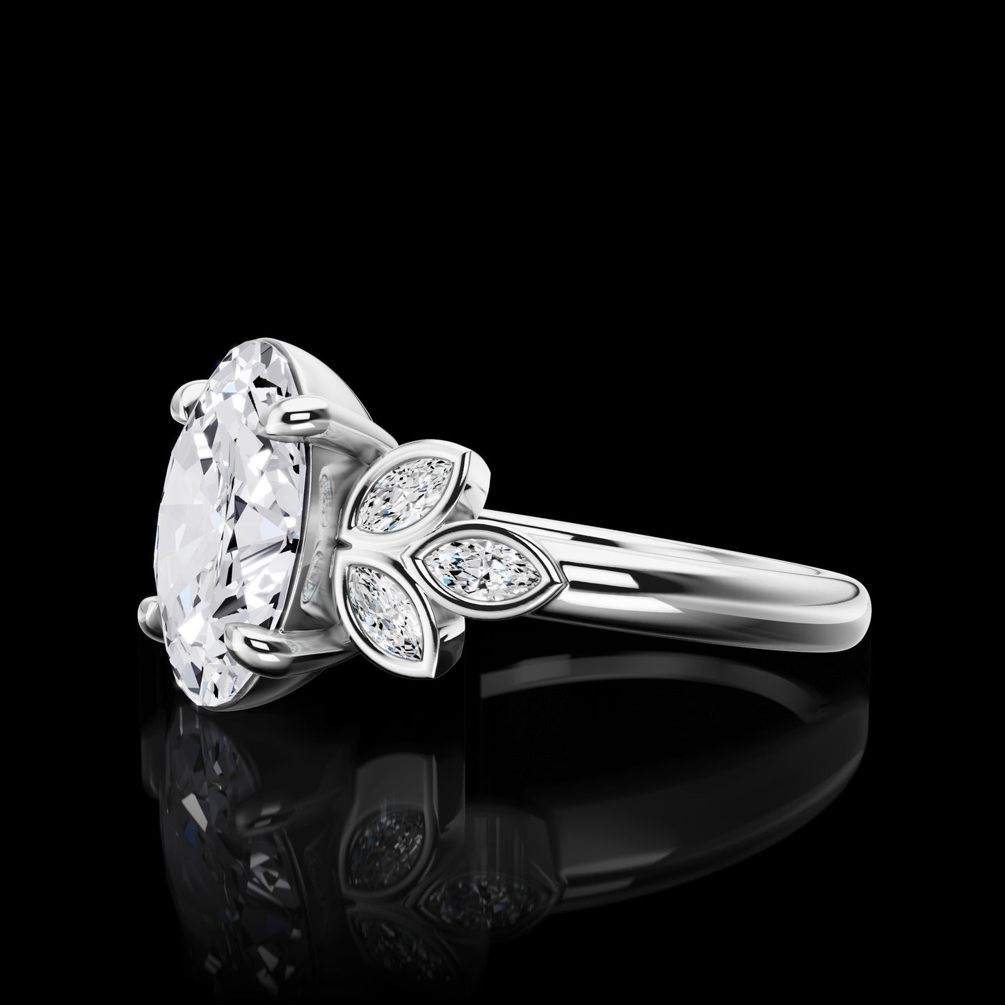 1.72 CTTW Oval Lab Grown Diamond Special Ring Sz. 6.5 (D Color and VS2 Clarity)