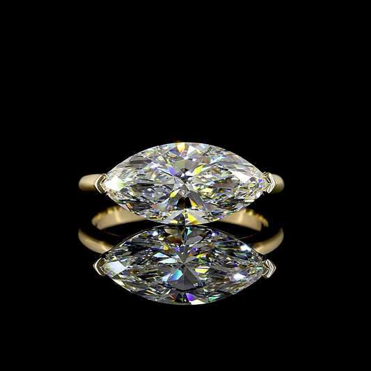 3.03 CT Marquise Lab Grown Diamond Solitaire Ring Sz. 6.5 (E Color and VS1 Clarity)