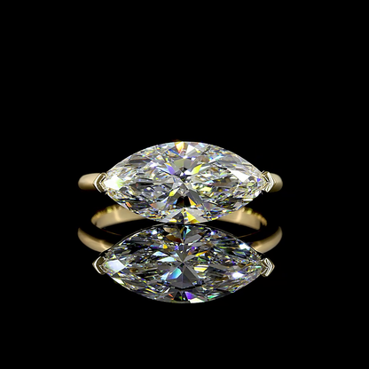 3.03 CT Marquise Lab Grown Diamond Solitaire Ring Sz. 6.5 (E Color and VS1 Clarity)