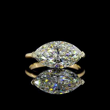 4.04 CT Marquise Lab Grown Diamond Solitaire Ring Sz. 6.5 (E Color and VVS2 Clarity)