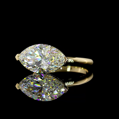4.04 CT Marquise Lab Grown Diamond Solitaire Ring Sz. 6.5 (E Color and VVS2 Clarity)