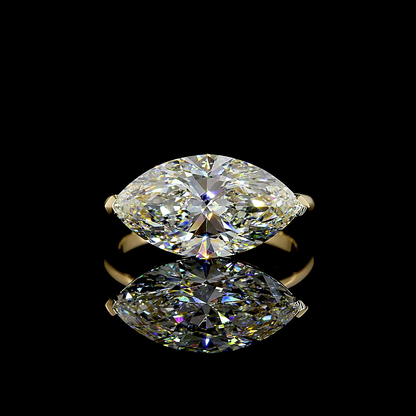 5.00 CT Marquise Lab Grown Diamond Solitaire Ring Sz. 6.5 (F Color and VVS2 Clarity)