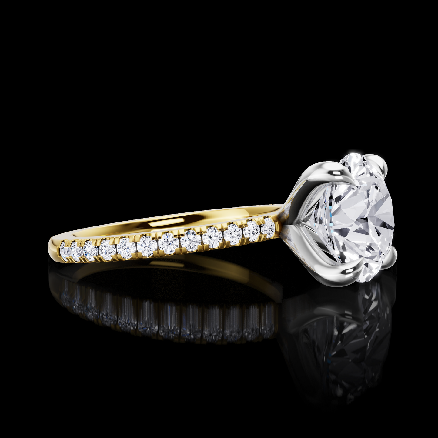 3.64 CTTW Round Lab Grown Diamond Hidden Halo Ring Sz. 6.5 (E Color and VVS2 Clarity)
