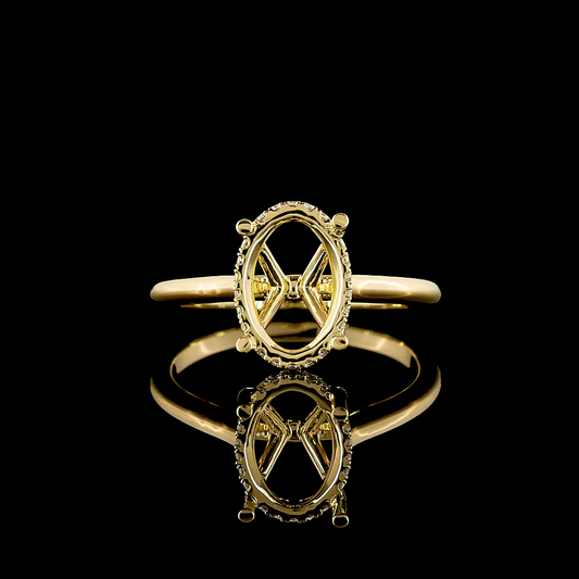 2.95 CTTW Oval Lab Grown Diamond Hidden Halo Ring Sz. 6 (E Color and VVS2 Clarity)