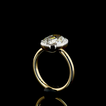 3.54 CT Antique Cushion Lab Grown Diamond Solitaire Ring Sz. 5.5 (E Color and VVS2 Clarity)