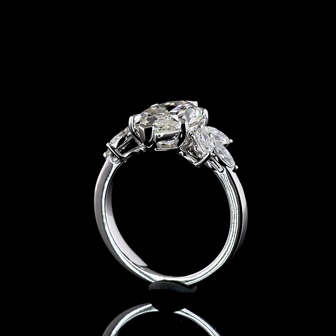3.65 CTTW Marquise Lab Grown Diamond Special Ring Sz. 6 (E Color and VVS2 Clarity)