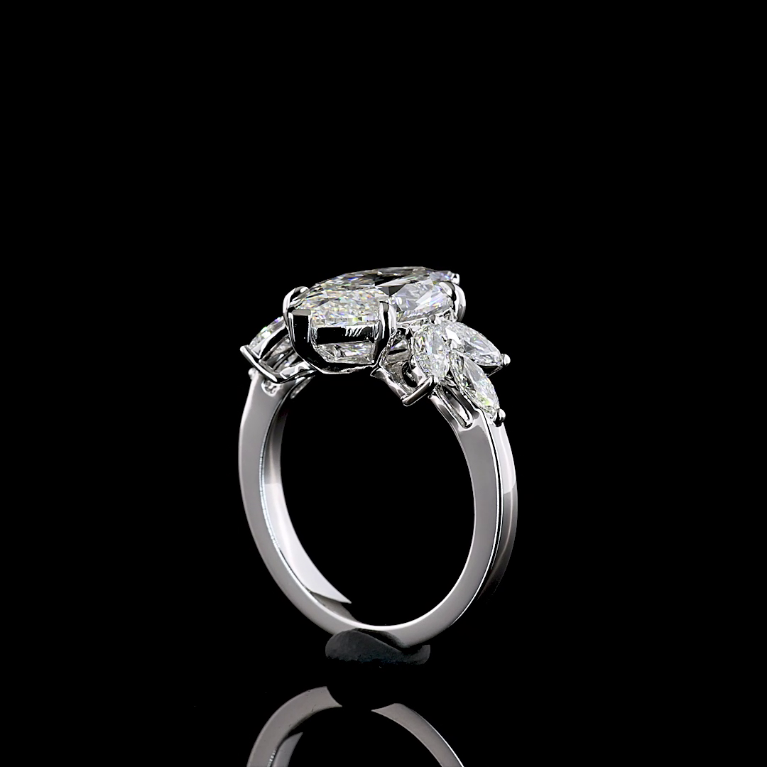 4.91 CTTW Marquise Lab Grown Diamond Special Ring Sz. 6.5 (F Color and VVS2 Clarity)