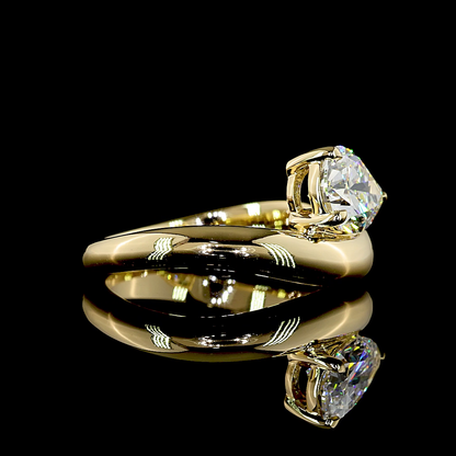 1.51 CT Pear Lab Diamond Solitaire Ring (E Color and VVS2 Clarity)