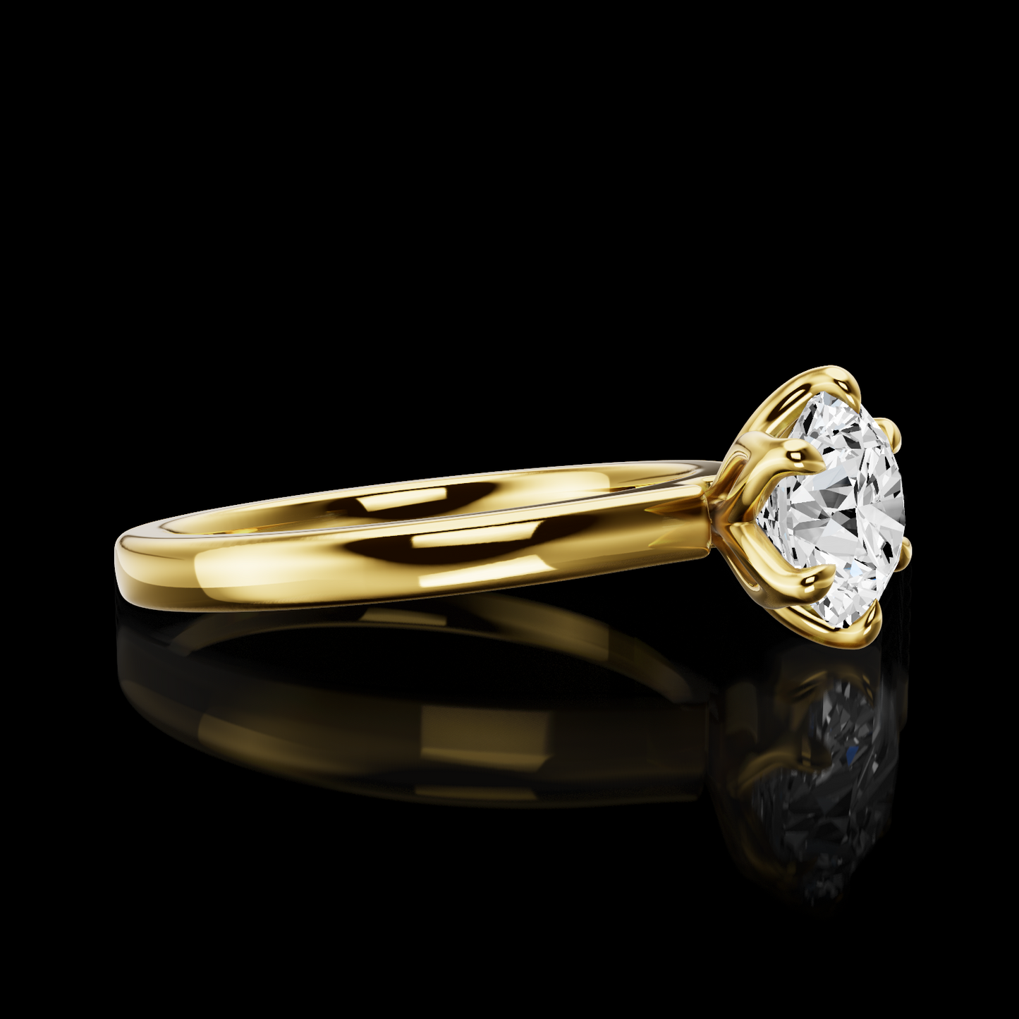 1.44 CT Round Lab Grown Diamond Solitaire Ring Sz. 7.25 (E Color and VVS2 Clarity)