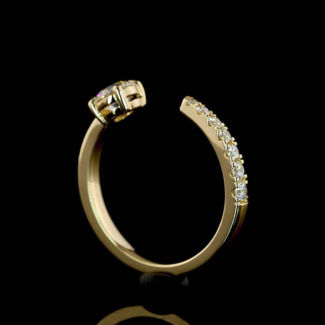 0.67 CTTW Round Lab Grown Diamond Special Ring Sz. 6.5 (F Color and VS2 Clarity)
