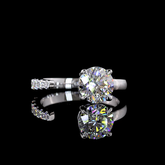 1.74 CTTW Round Lab Grown Diamond Special Ring Sz. 6.5 (F Color and VS2 Clarity)