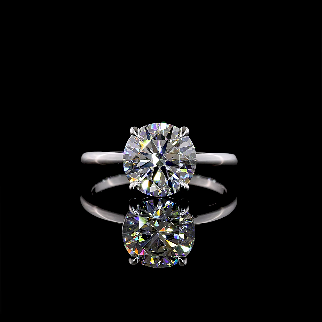 2.53 CT Round Lab Grown Diamond Solitaire Ring Sz. 6.5 (E Color and VS1 Clarity)