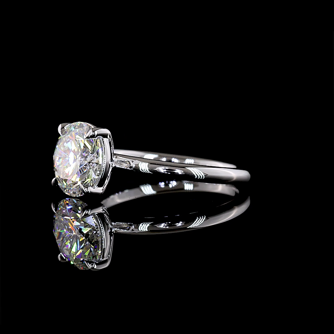 2.53 CT Round Lab Grown Diamond Solitaire Ring Sz. 6.5 (E Color and VS1 Clarity)
