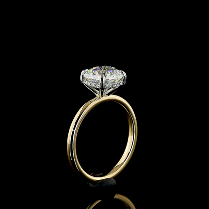 2.63 CTTW Round Lab Grown Diamond Hidden Halo Ring Sz. 6.5 (F Color and VS2 Clarity)