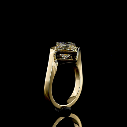 3.51 CT Princess Lab Grown Diamond Solitaire Ring Sz. 6.5 (F Color and VS1 Clarity)