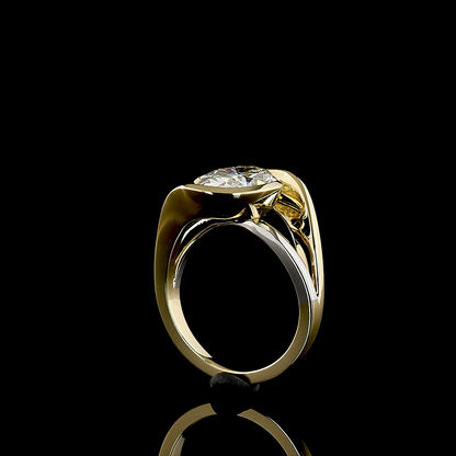 3.57 CT Oval Lab Grown Diamond Solitaire Ring Sz. 6.5 (F Color and VS1 Clarity)