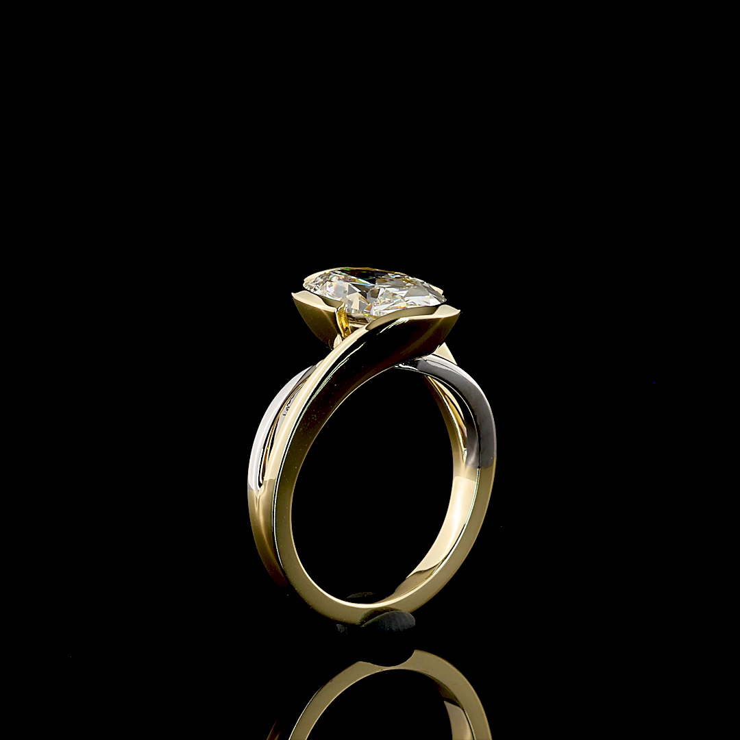 3.57 CT Oval Lab Grown Diamond Solitaire Ring Sz. 6.5 (F Color and VS1 Clarity)
