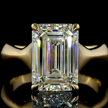 5.00 CT Emerald Lab Grown Diamond Solitaire Ring Sz. 6.5 (E Color and VS1 Clarity)