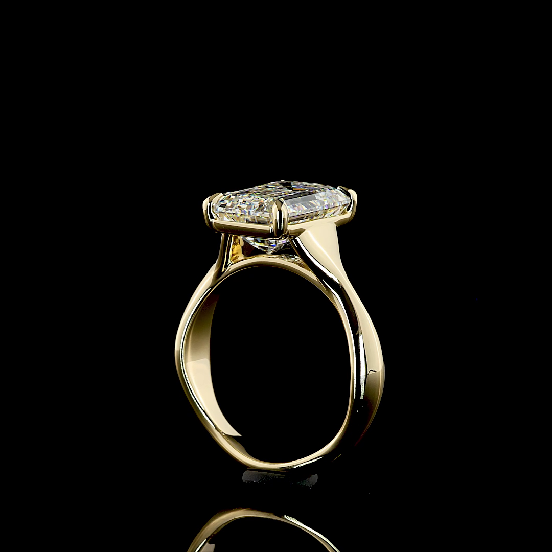 5.00 CT Emerald Lab Grown Diamond Solitaire Ring Sz. 6.5 (E Color and VS1 Clarity)