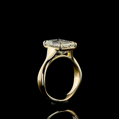 5.00 CT Emerald Lab Grown Diamond Solitaire Ring Sz. 6.5 (E Color and VS1 Clarity)