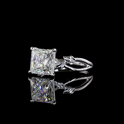 3.06 CT Princess Lab Grown Diamond Solitaire Ring Sz. 6.5 (F Color and VS1 Clarity)