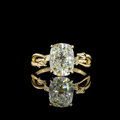 3.03 CT Cushion Brilliant Lab Grown Diamond Solitaire Ring Sz. 6.5 (F Color and VS1 Clarity)