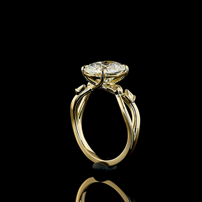 3.03 CT Cushion Brilliant Lab Grown Diamond Solitaire Ring Sz. 6.5 (F Color and VS1 Clarity)