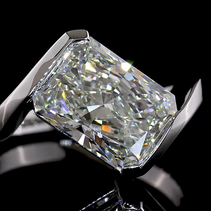 3.57 CT Radiant Lab Grown Diamond Solitaire Ring Sz. 6 (F Color and VS1 Clarity)