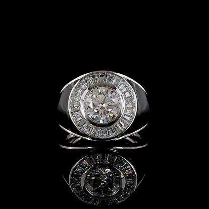 3.15 CTTW Round Lab Grown Diamond 55 Ring Sz. 6.5 (D Color and VVS2 Clarity)