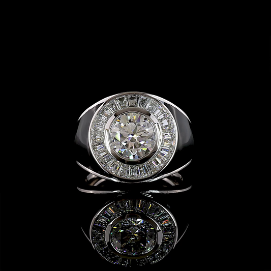 3.15 CTTW Round Lab Grown Diamond 55 Ring Sz. 6.5 (D Color and VVS2 Clarity)