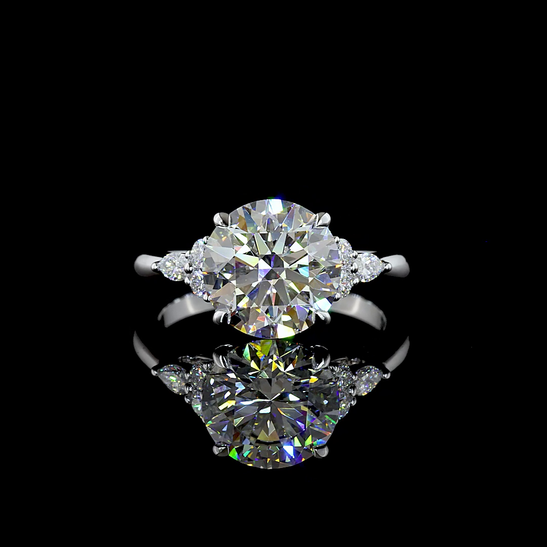 3.58 CTTW Round Lab Grown Diamond Special Ring Sz. 6 (F Color and VS1 Clarity)