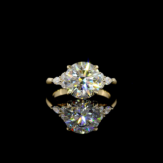 3.57 CTTW Round Lab Grown Diamond Special Ring Sz. 5 (F Color and VS1 Clarity)