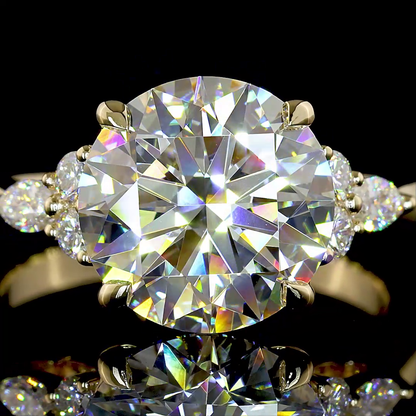 3.57 CTTW Round Lab Grown Diamond Special Ring Sz. 5 (F Color and VS1 Clarity)