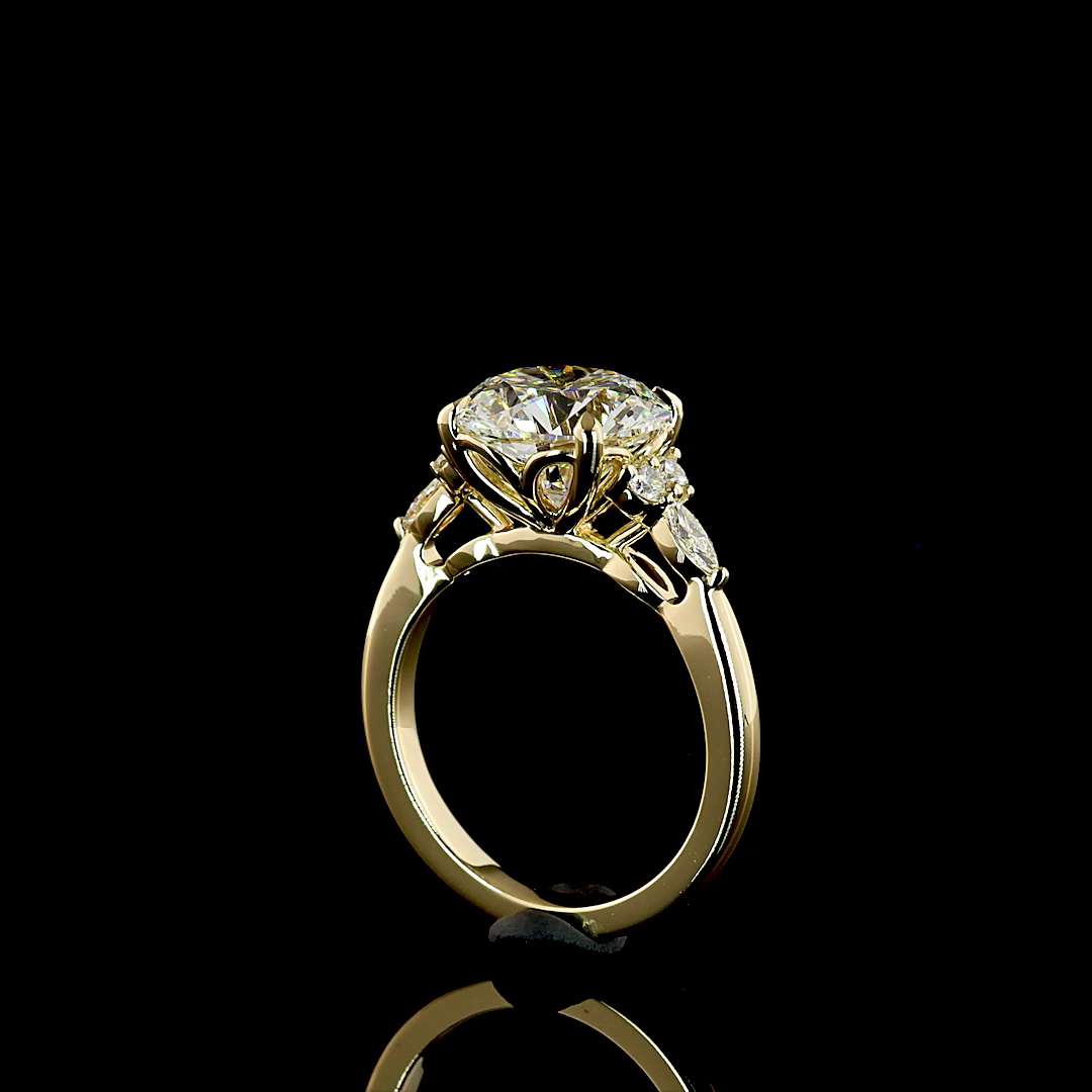 3.57 CTTW Round Lab Grown Diamond Special Ring Sz. 5 (F Color and VS1 Clarity)