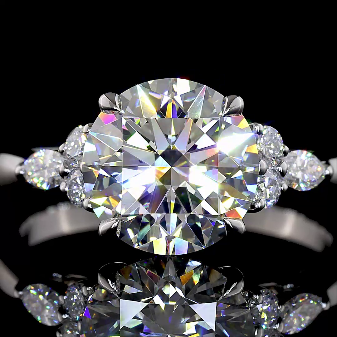 2.79 CTTW Round Lab Grown Diamond Special Ring Sz. 6 (F Color and VS1 Clarity)