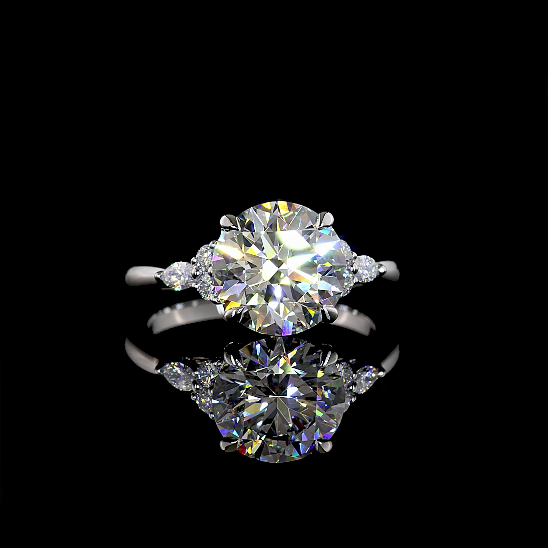 3.55 CTTW Round Lab Grown Diamond Special Ring Sz. 7 (F Color and VS1 Clarity)