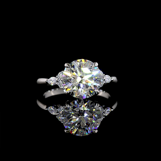 3.55 CTTW Round Lab Grown Diamond Special Ring Sz. 7 (F Color and VS1 Clarity)
