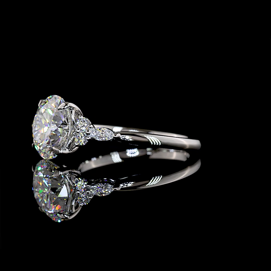 3.55 CTTW Round Lab Grown Diamond Special Ring Sz. 7 (F Color and VS1 Clarity)