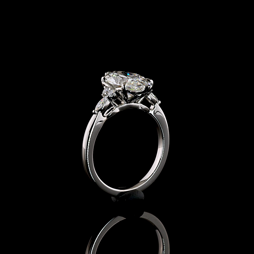3.47 CTTW Marquise Lab Grown Diamond Special Ring Sz. 7 (F Color and VS1 Clarity)