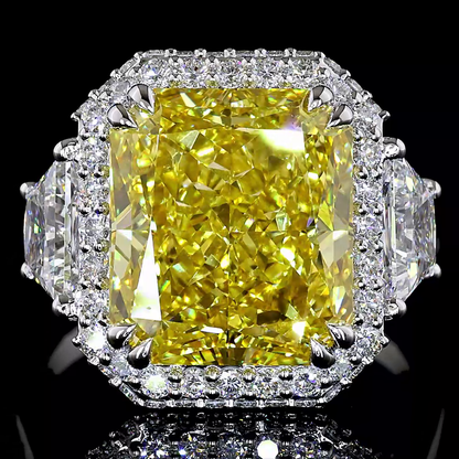 10.58 CTTW Radiant Lab Grown Diamond Special Ring Sz. 6.5 (FV.YL Color and VS2 Clarity)