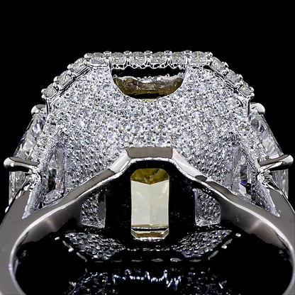 10.58 CTTW Radiant Lab Grown Diamond Special Ring Sz. 6.5 (FV.YL Color and VS2 Clarity)