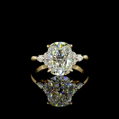 3.60 CTTW Cushion Brilliant Lab Grown Diamond Special Ring Sz. 5 (F Color and VS1 Clarity)