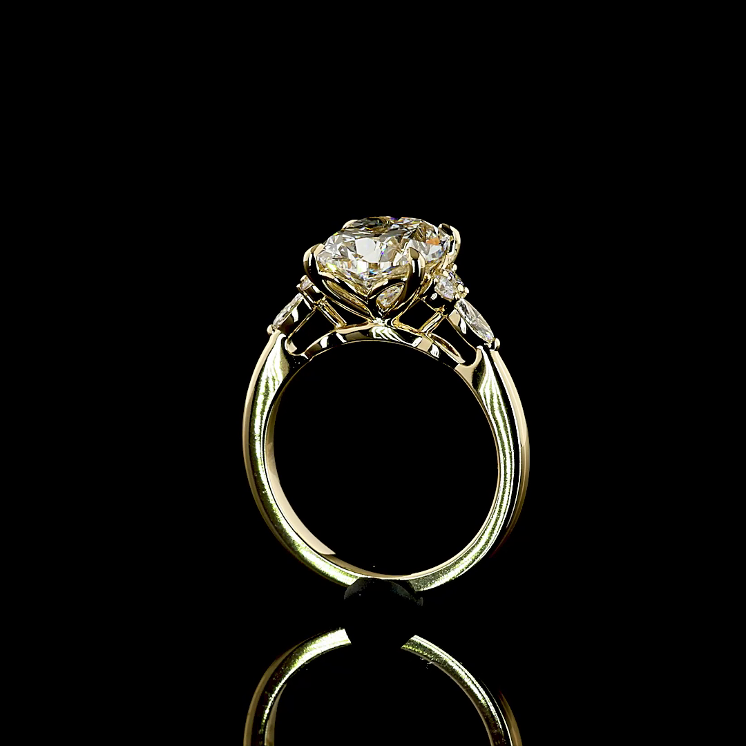 3.60 CTTW Cushion Brilliant Lab Grown Diamond Special Ring Sz. 5 (F Color and VS1 Clarity)