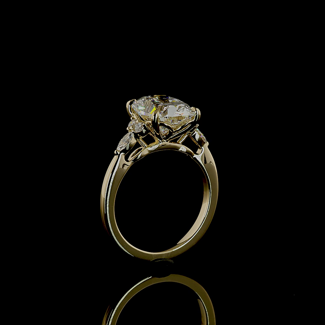 3.60 CTTW Cushion Brilliant Lab Grown Diamond Special Ring Sz. 5 (F Color and VS1 Clarity)
