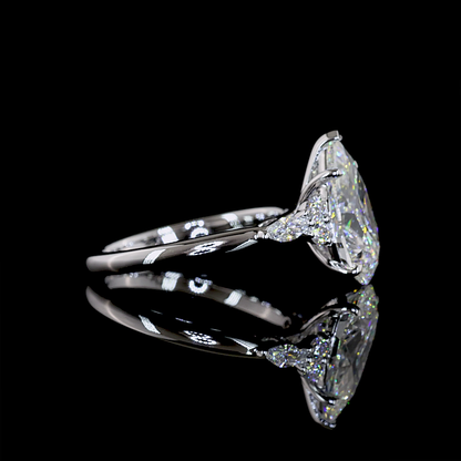 3.50 CTTW Pear Lab Grown Diamond Special Ring Sz. 6 (F Color and VS1 Clarity)