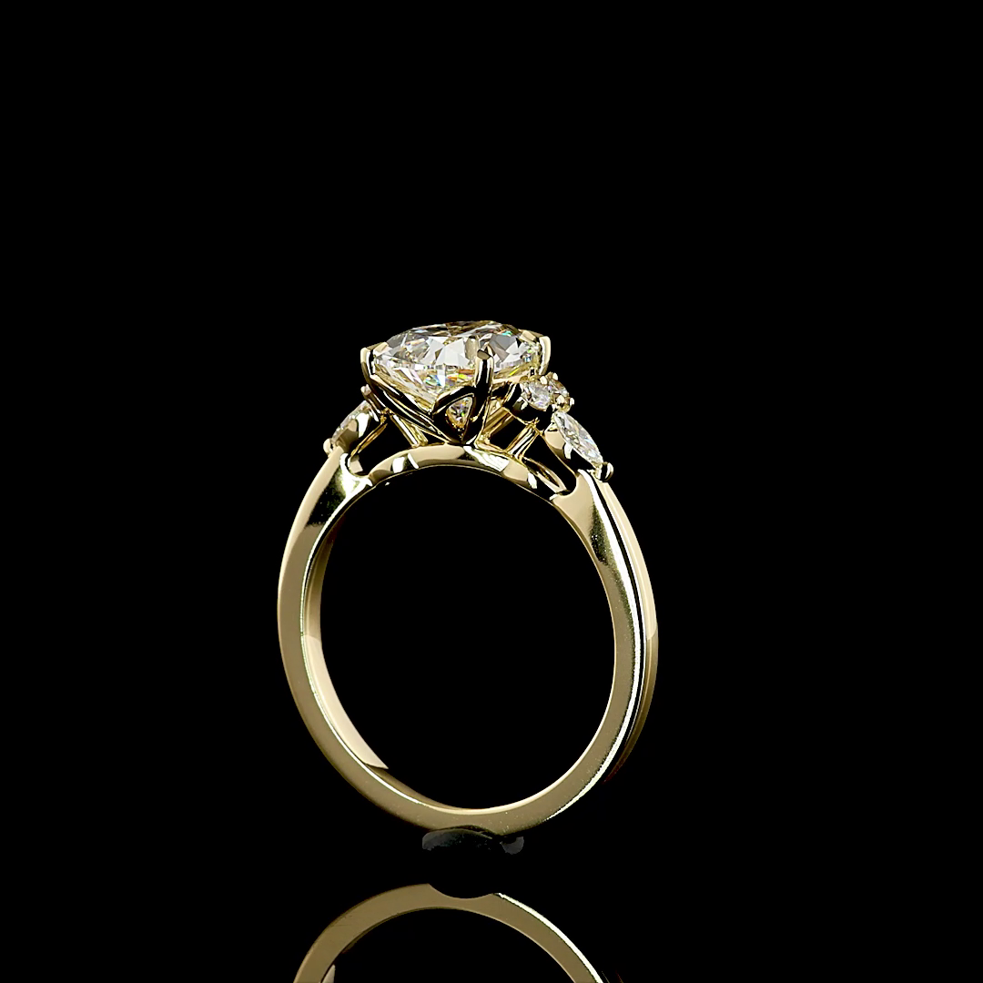 2.75 CTTW Pear Lab Grown Diamond Special Ring Sz. 7 (F Color and VVS2 Clarity)