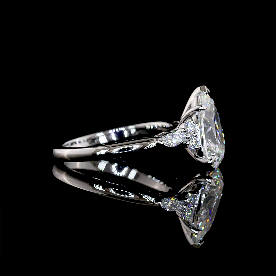 2.82 CTTW Pear Lab Grown Diamond Special Ring Sz. 6 (F Color and VS1 Clarity)