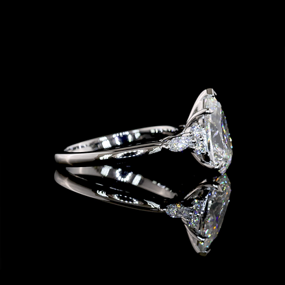 2.82 CTTW Pear Lab Grown Diamond Special Ring Sz. 6 (F Color and VS1 Clarity)